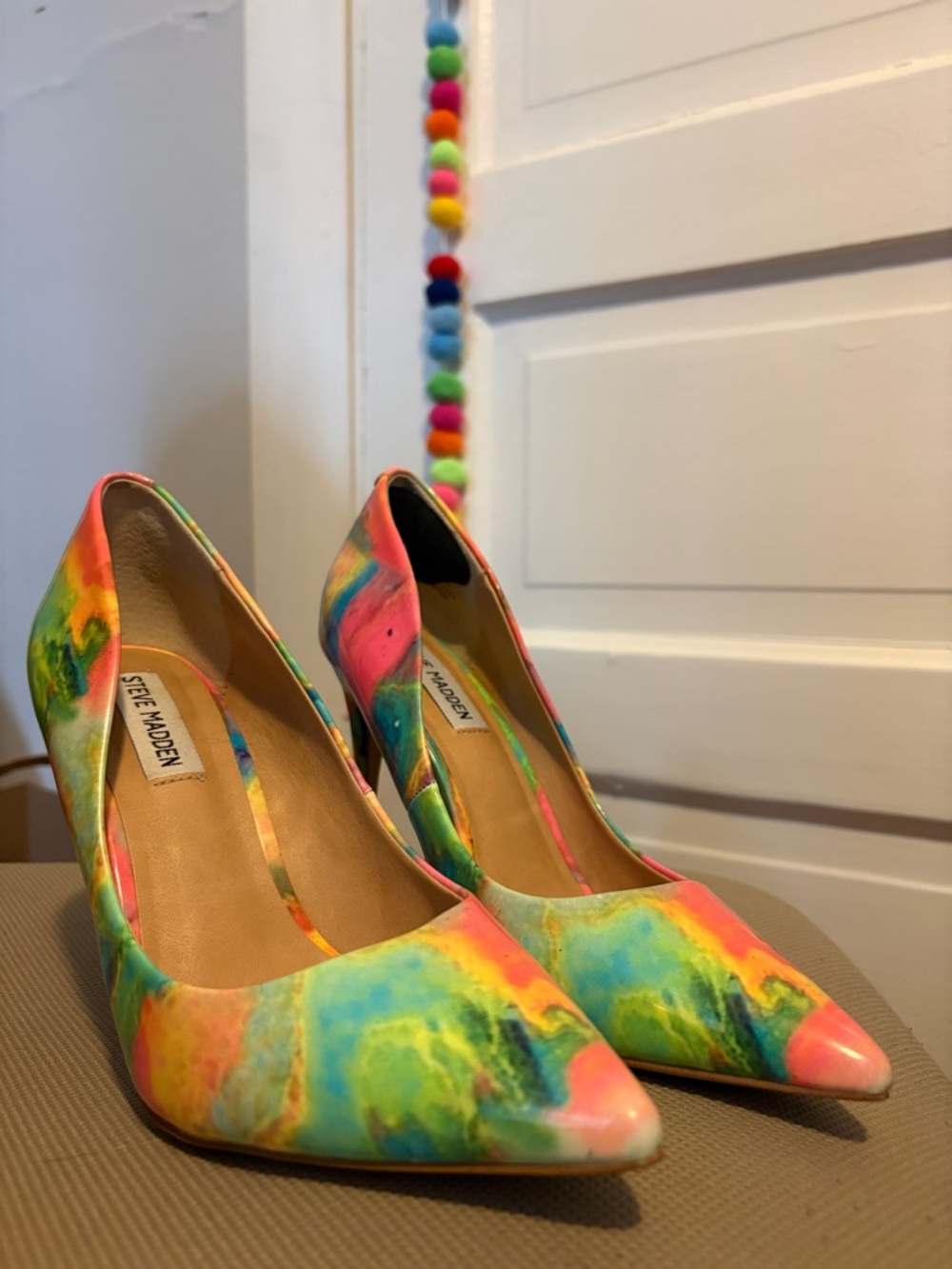 Steve Madden Multicolor Tie-Dye Pointed Toe Heels